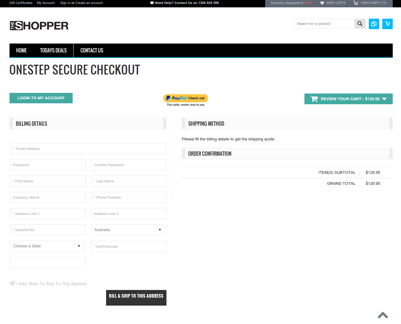 Bigcommerce One Step Checkout In theshopper